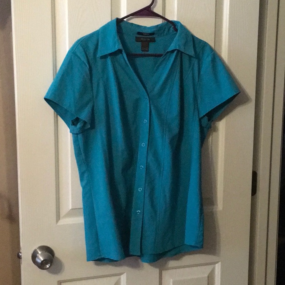 Teal blouse